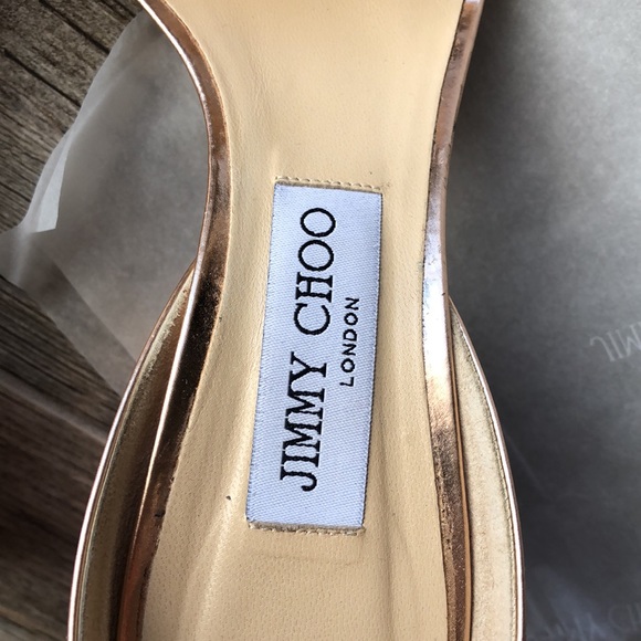 Jimmy Choo Edina Ankle Strap heels rose gold - Picture 11 of 14